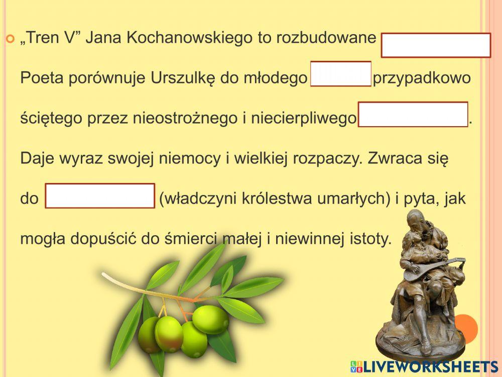 Jan Kochanowski tren I i V