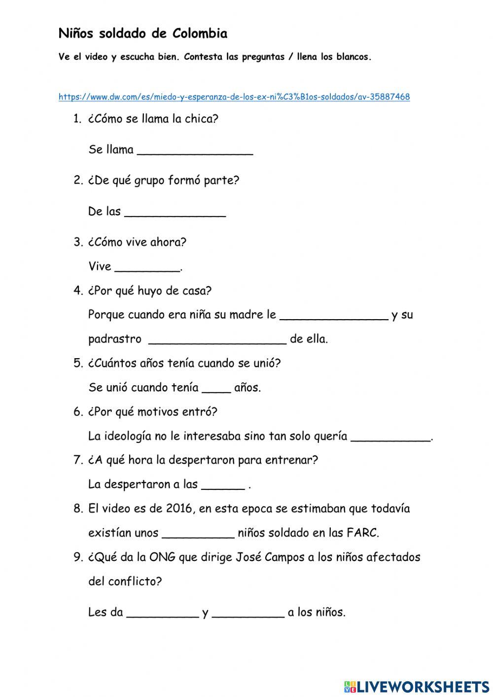 Colombia - niños soldado