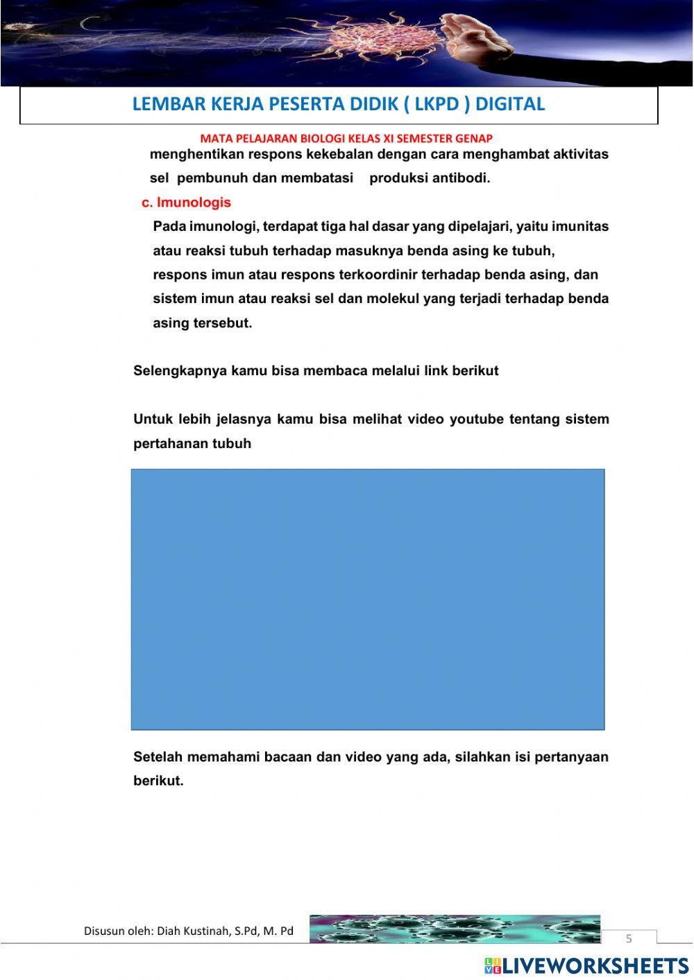 Lkpd sistem pertahanan tubuh