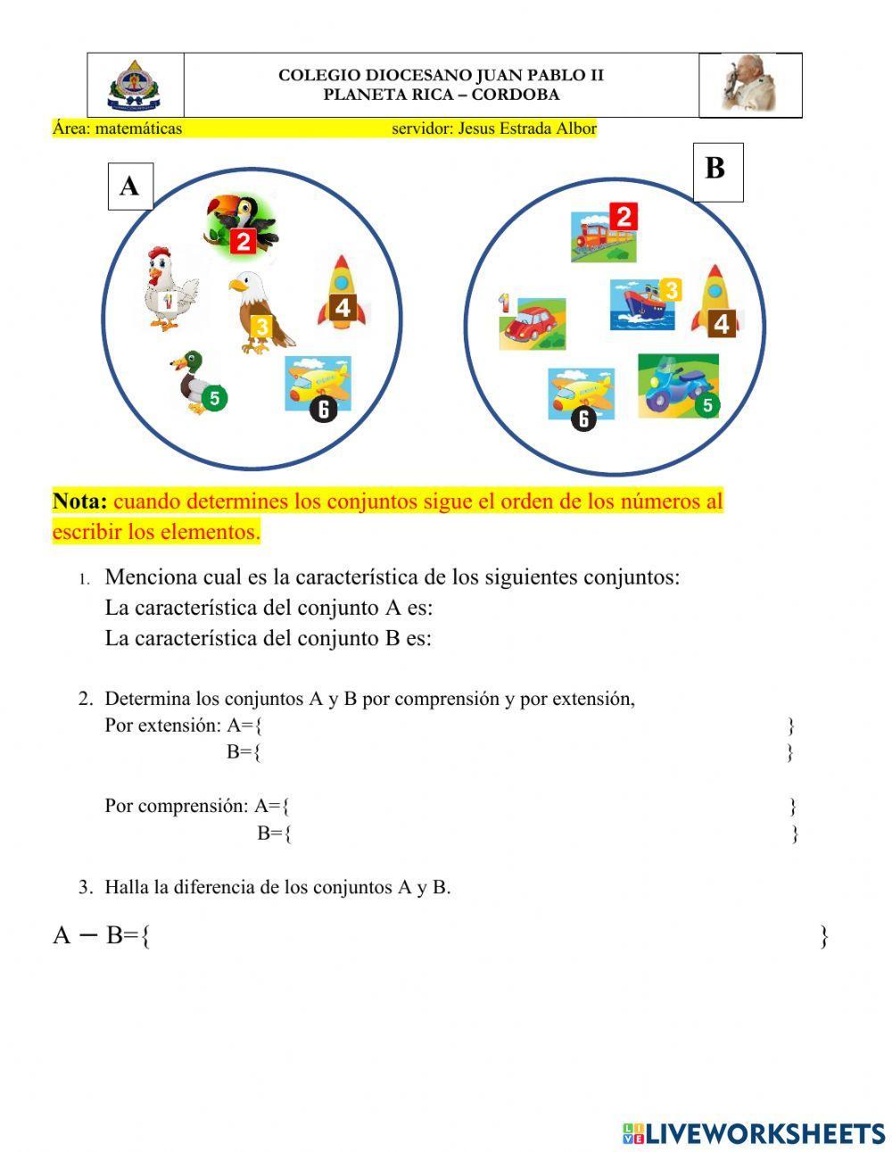 Diferencia de conjuntos