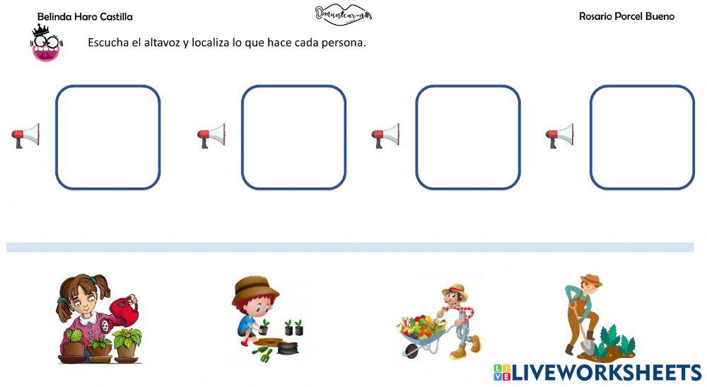 Las plantas: acciones