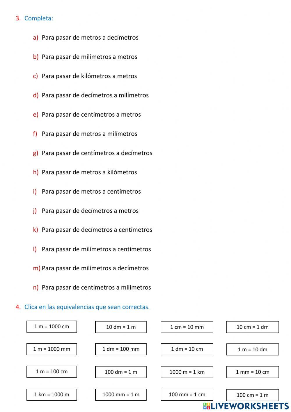 La medida de la longitud 1