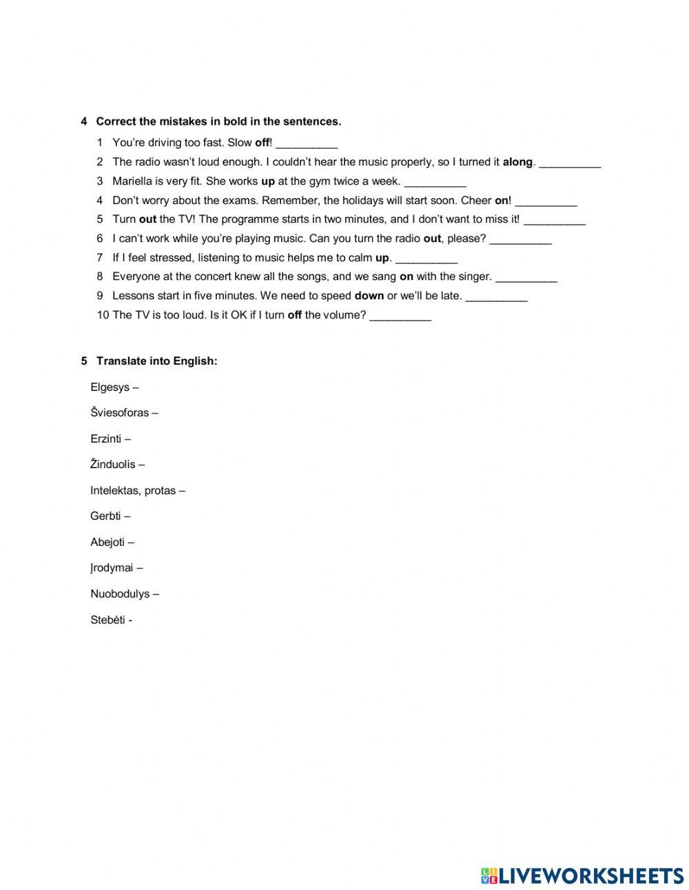 Grade 8 Unit 4 vocabulary