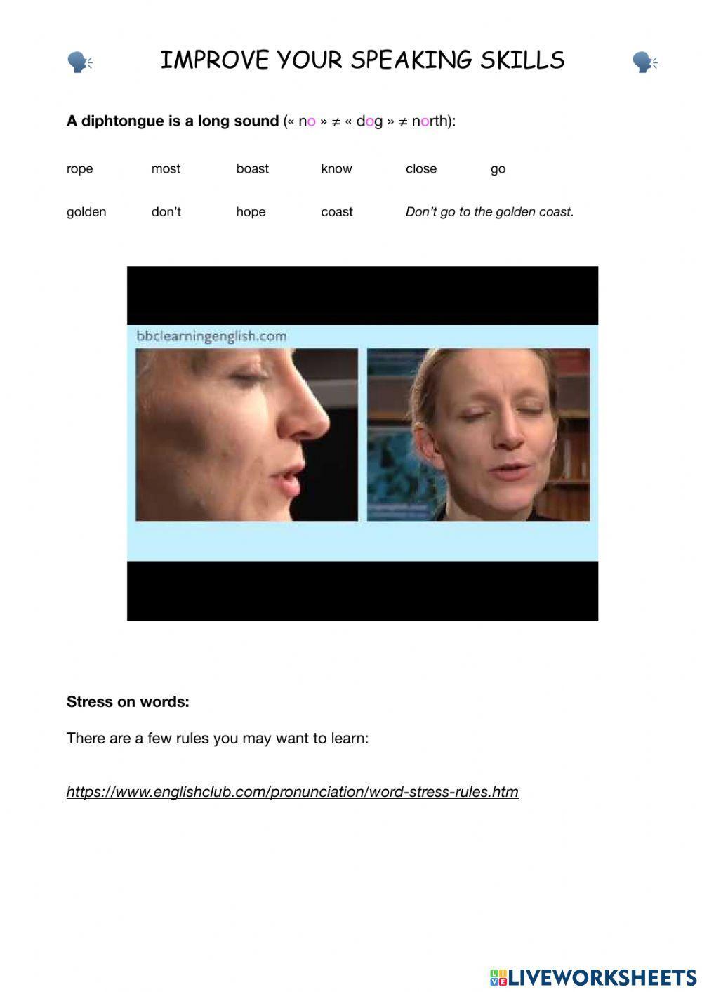 Improve your speaking skills