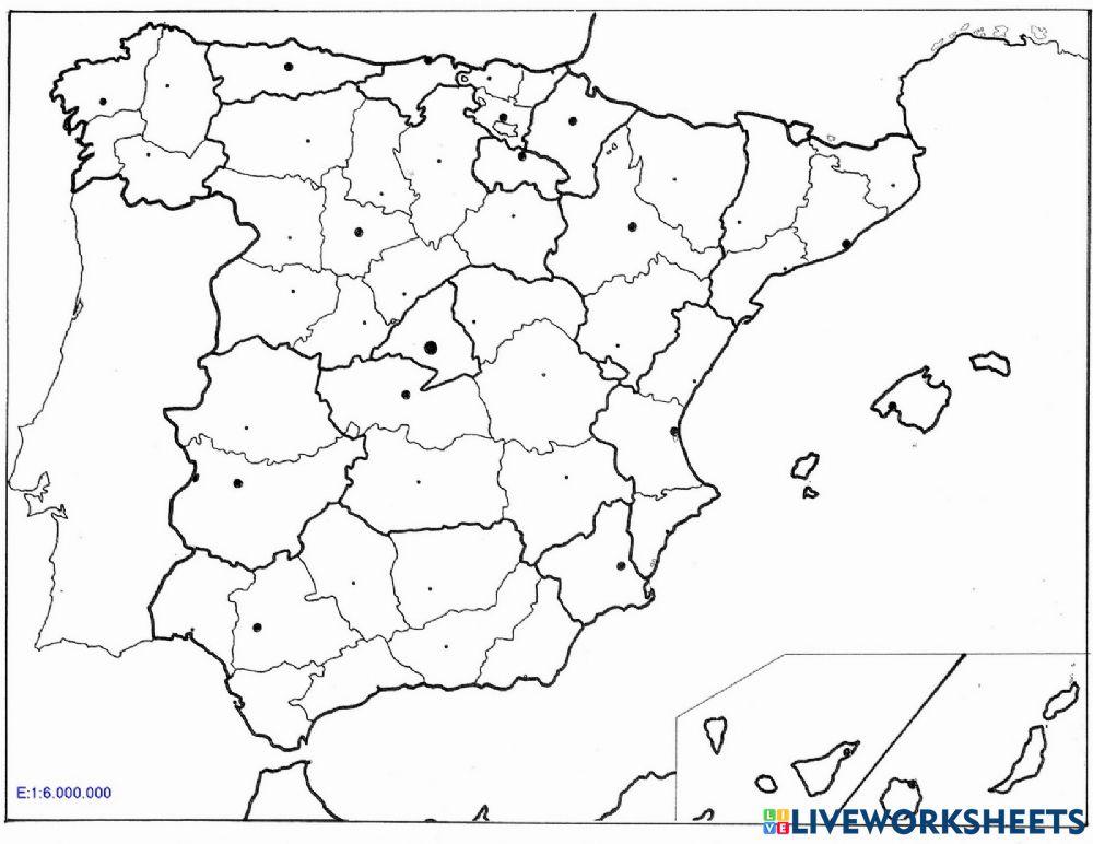 Provincias y capitales esapaña
