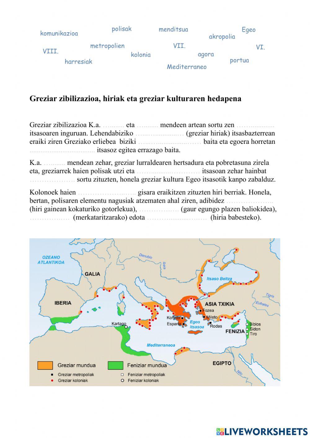 Greziar hirien mundua: kolonizazioa