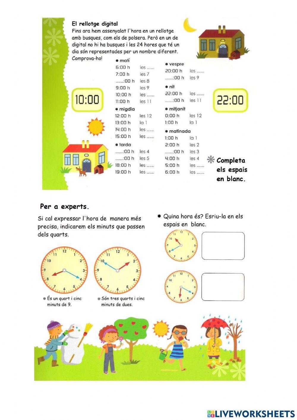 Les hores i els minuts