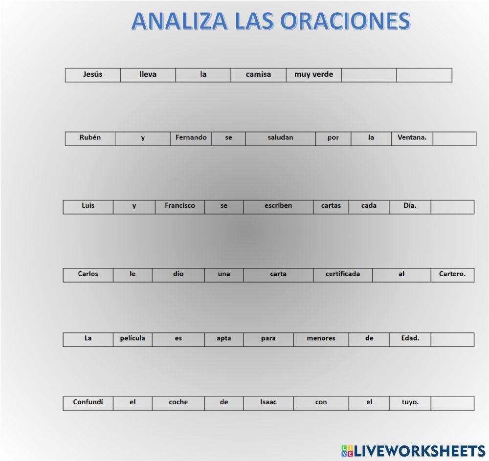 Analizar frases morfológicamente