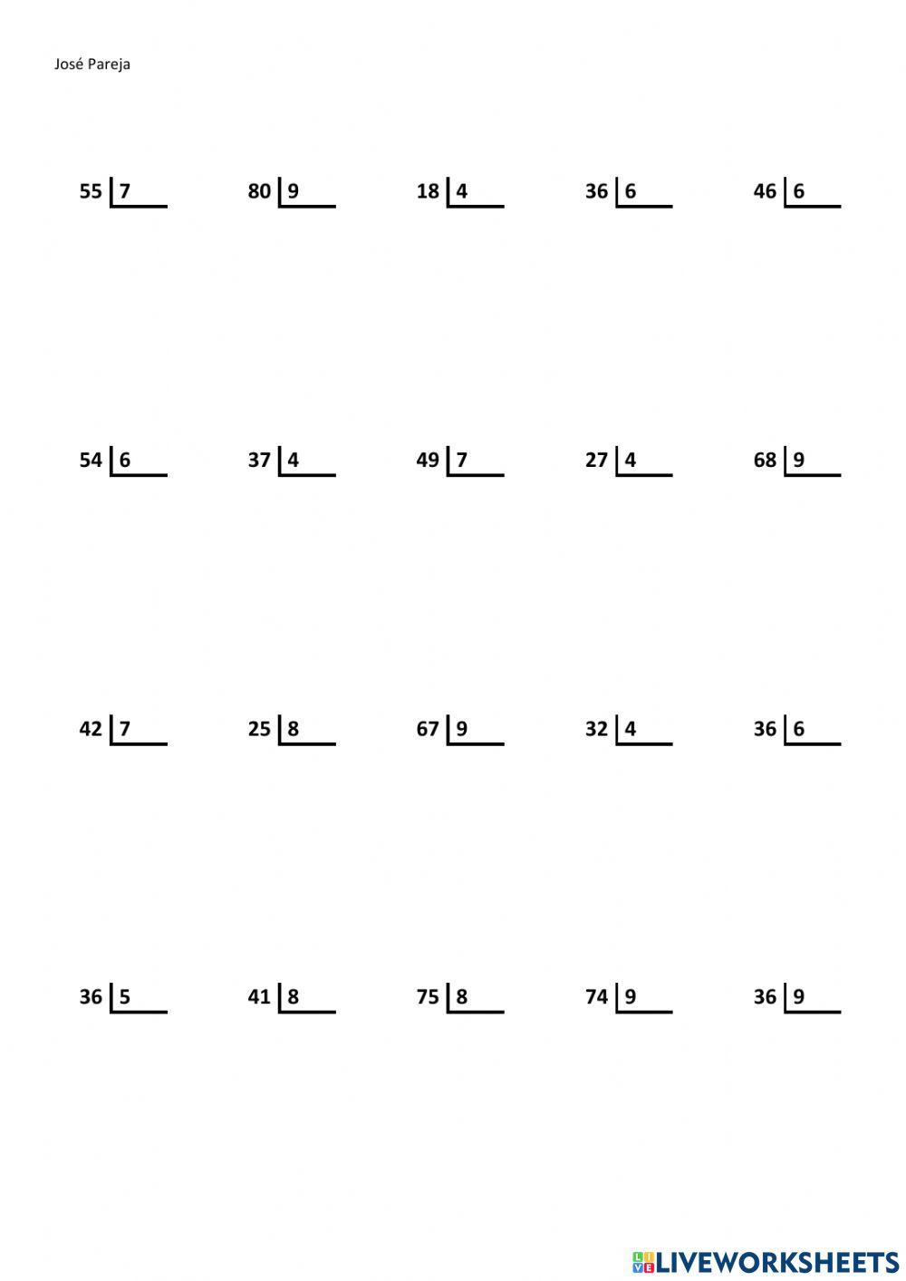 Divisiones simples 1