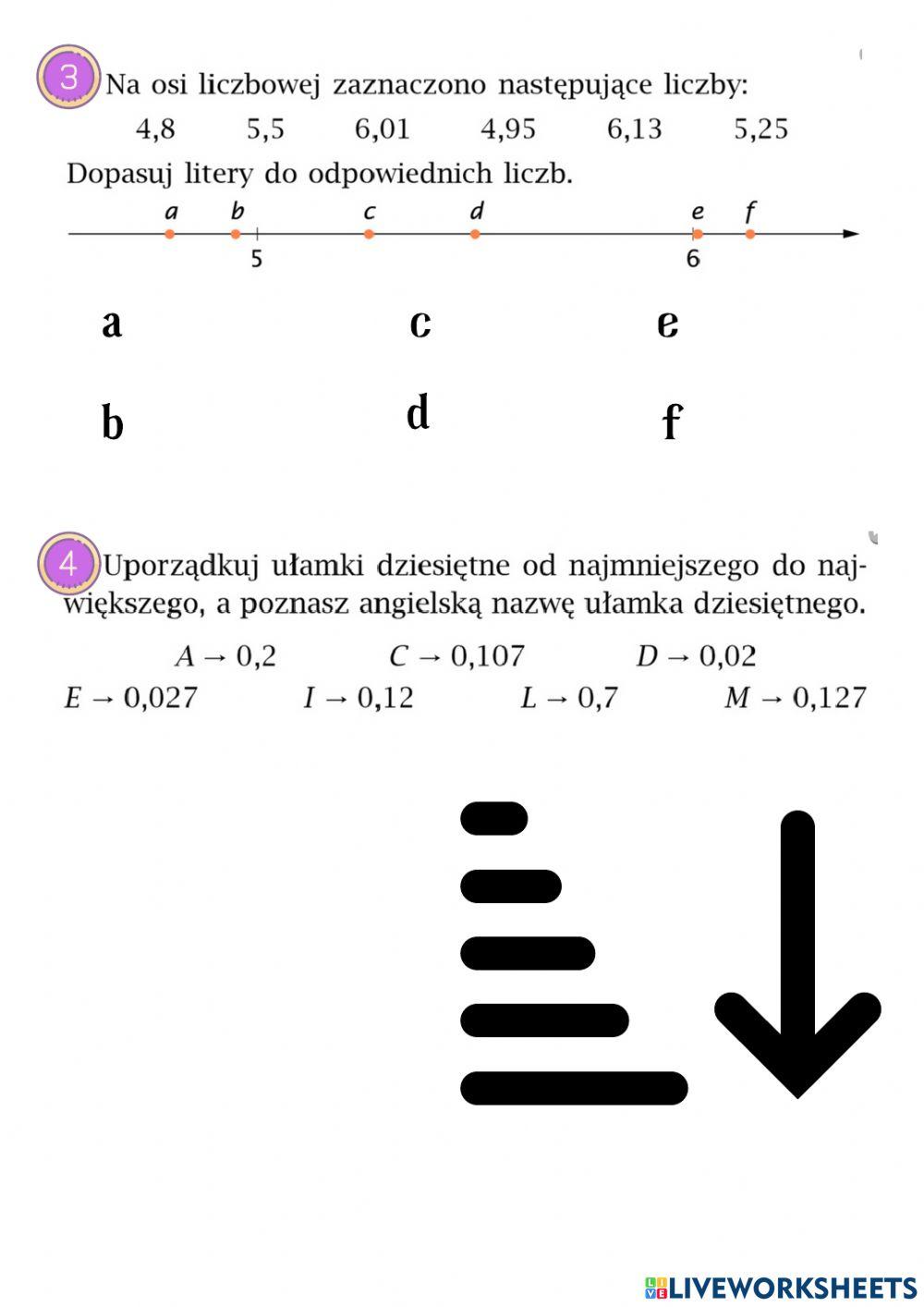 Porównywanie ulamków dziesiętnych