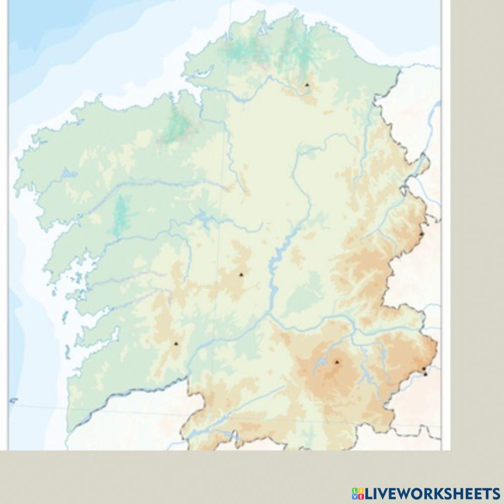 Mapa ríos Galicia