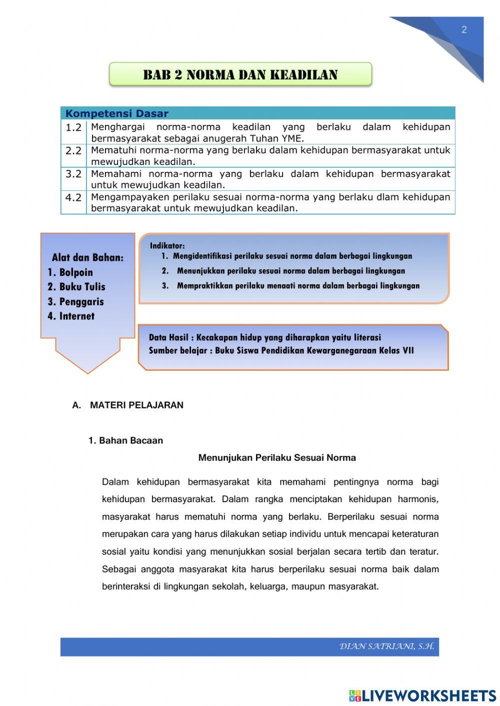 Lkpd perilaku sesuai norma