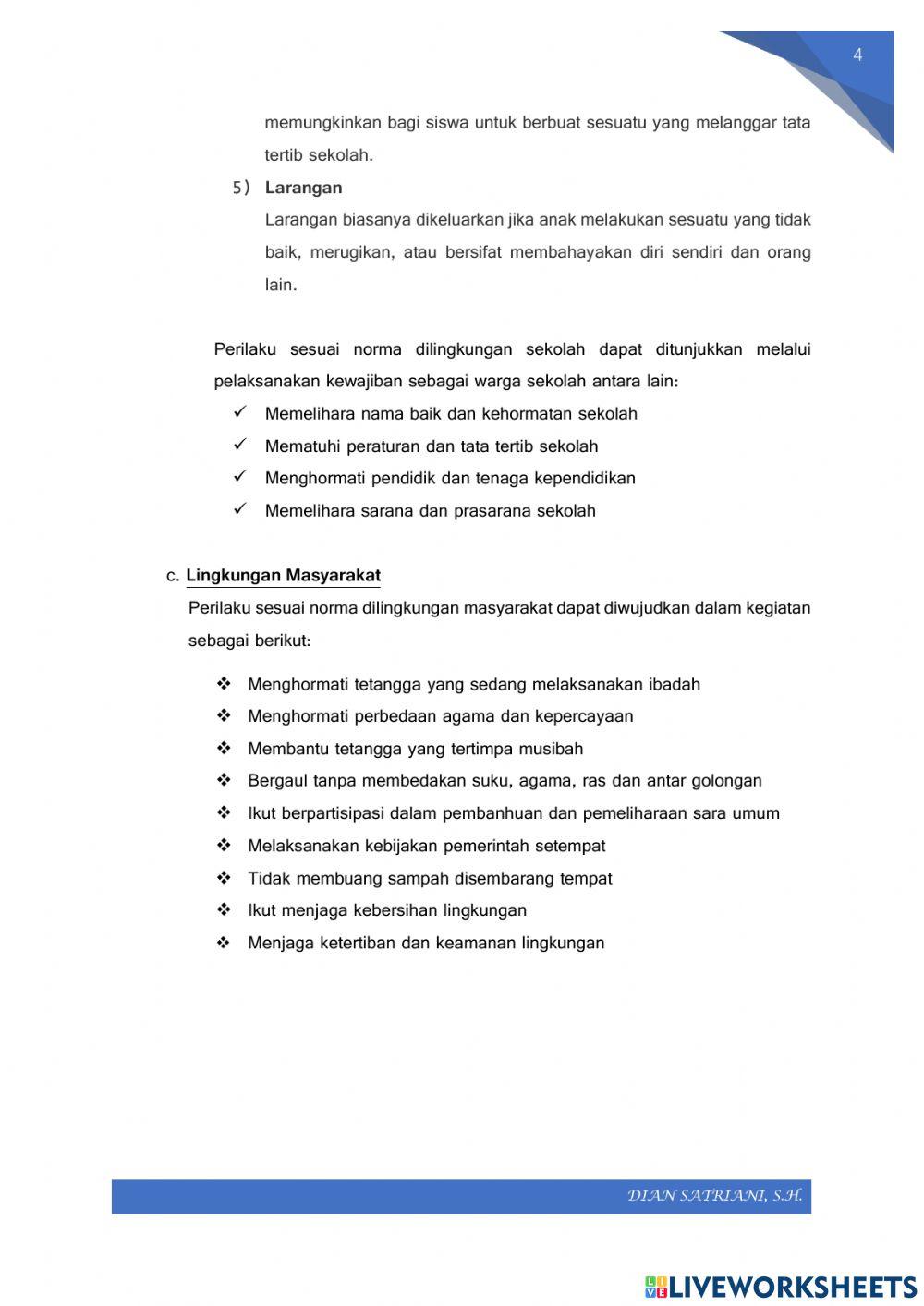 Lkpd perilaku sesuai norma