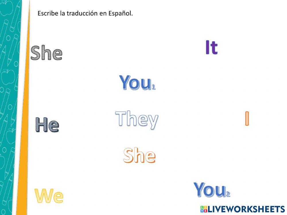 Personal Pronouns