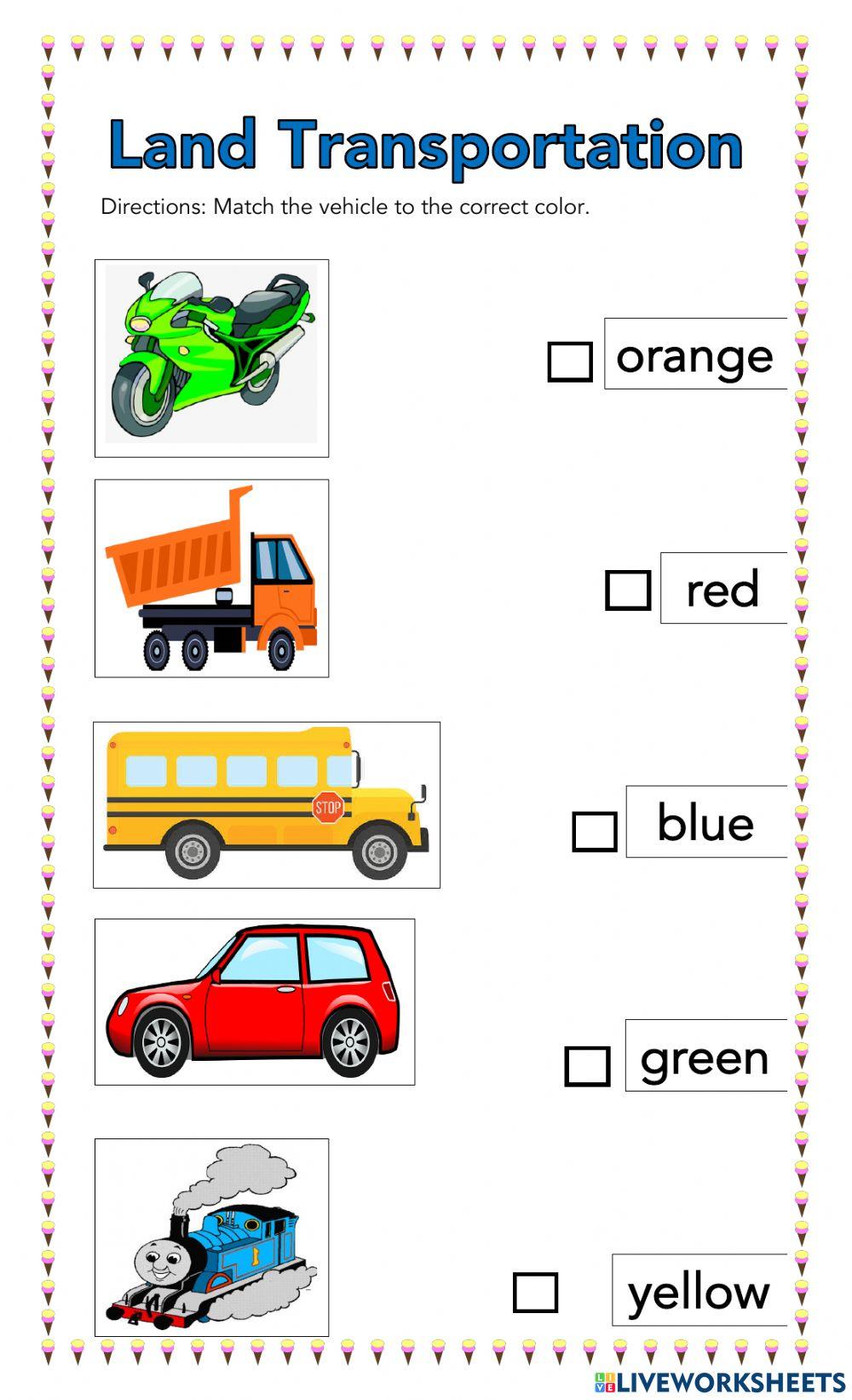Land Transportation online worksheet Live Worksheets Land Transportation online worksheet Live Worksheets