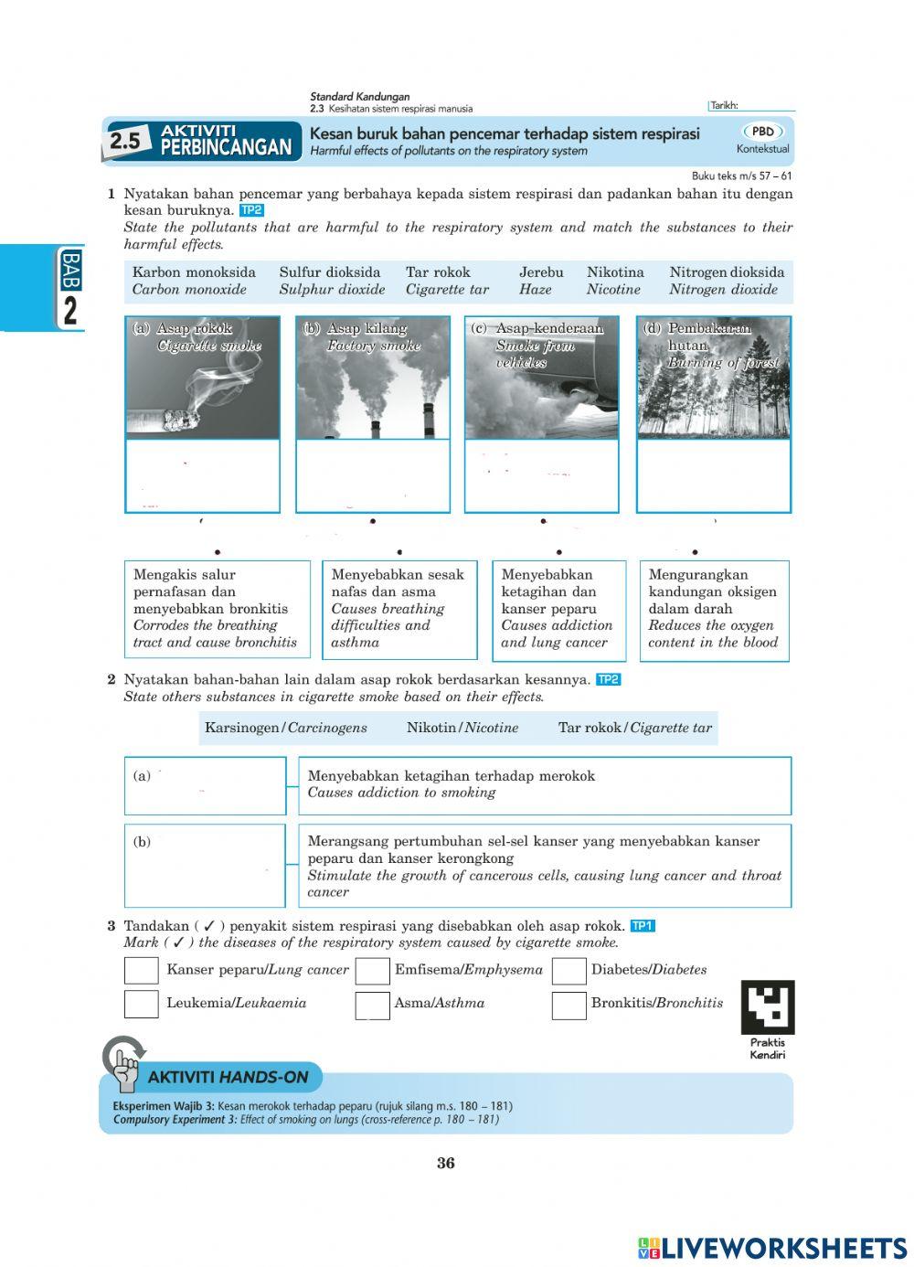 Kesan buruk bahan pencemar terhadap respirasi