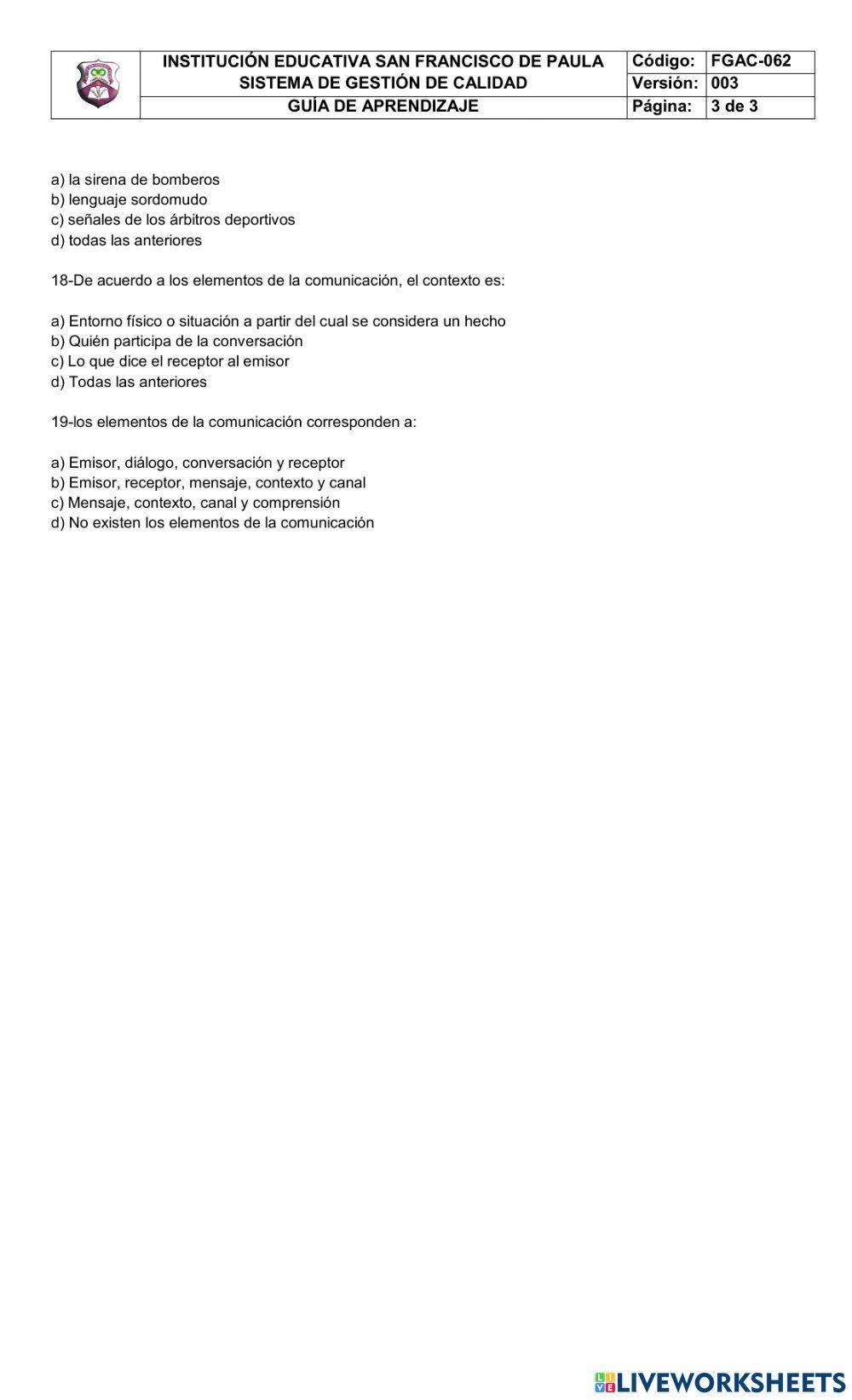 Formació de la lengua Española-Lenguaje verbal y no verbal-Figuras literarias.