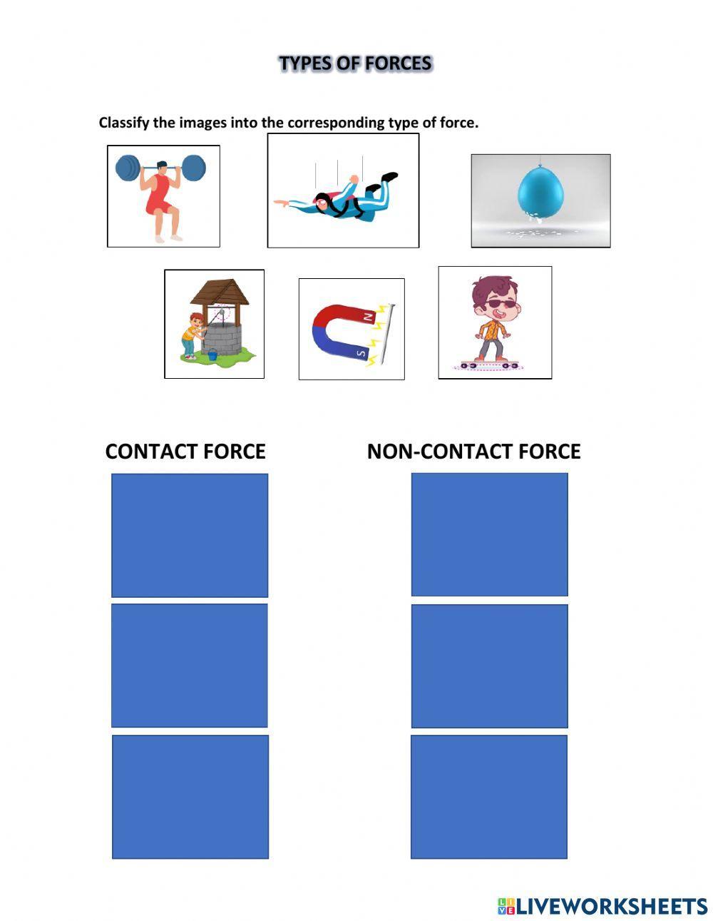 Types of forces exercise | Live Worksheets types-of-forces-exercise-live-worksheets