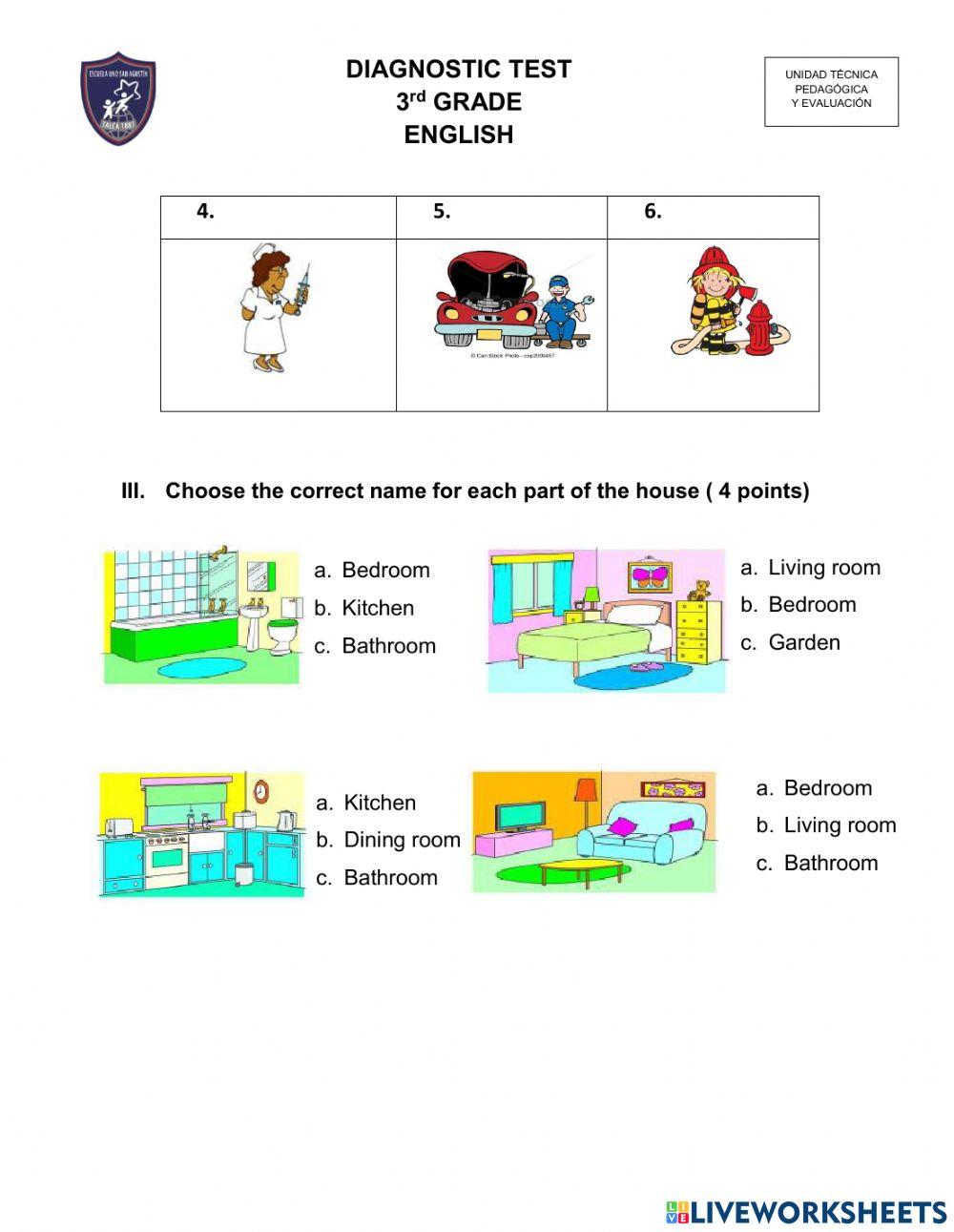 Diagnostic Test 3rd Grade
