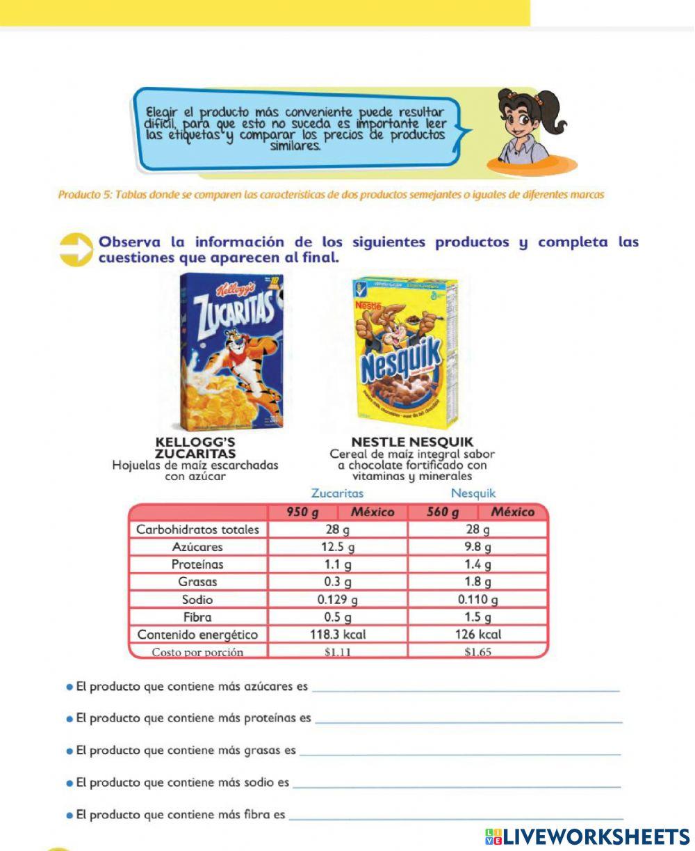 Etiquetas de Cereales