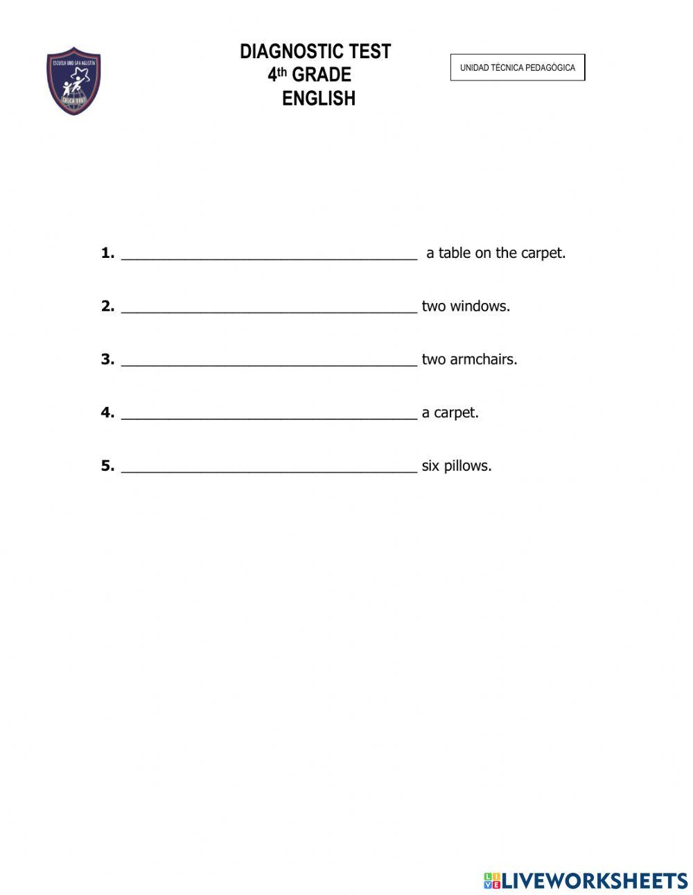 Diagnostic Test 4th Grade