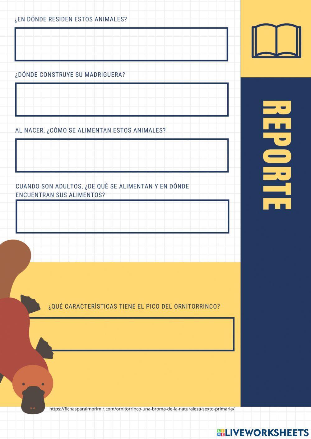 Lectura- el ornitorrinco