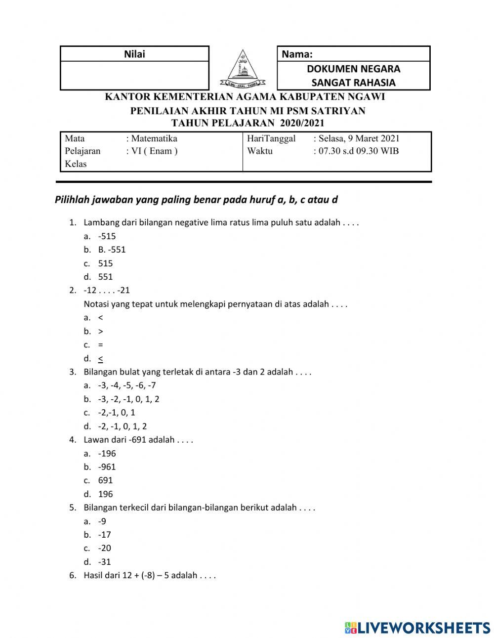 Penilaian Akhir Tahun