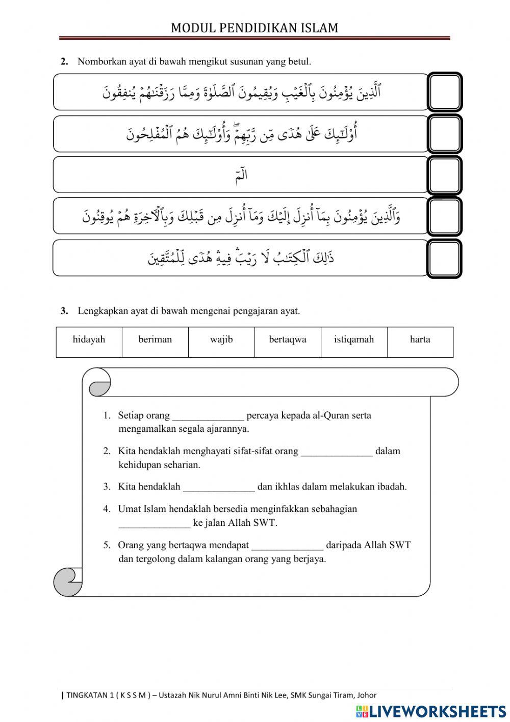 PEL 1:MUKMIN YANG BERTAQWA