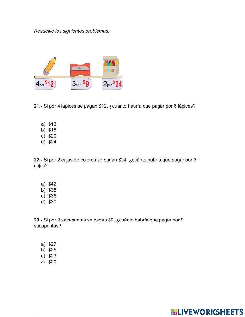 Evaluación matemáticas 2° trimestre 5° B
