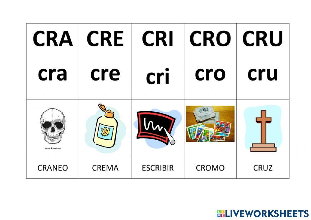 Silabas cracrecricrocru
