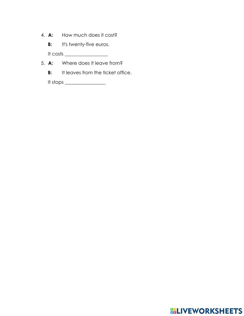 Listening ASking for information