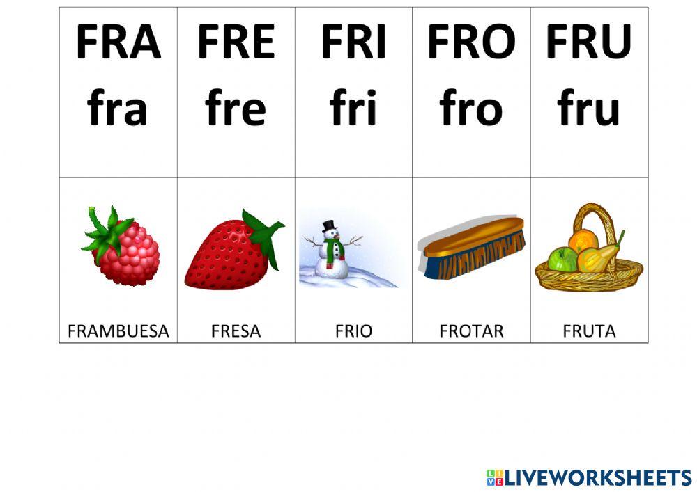 Silabas frafrefrifrofru