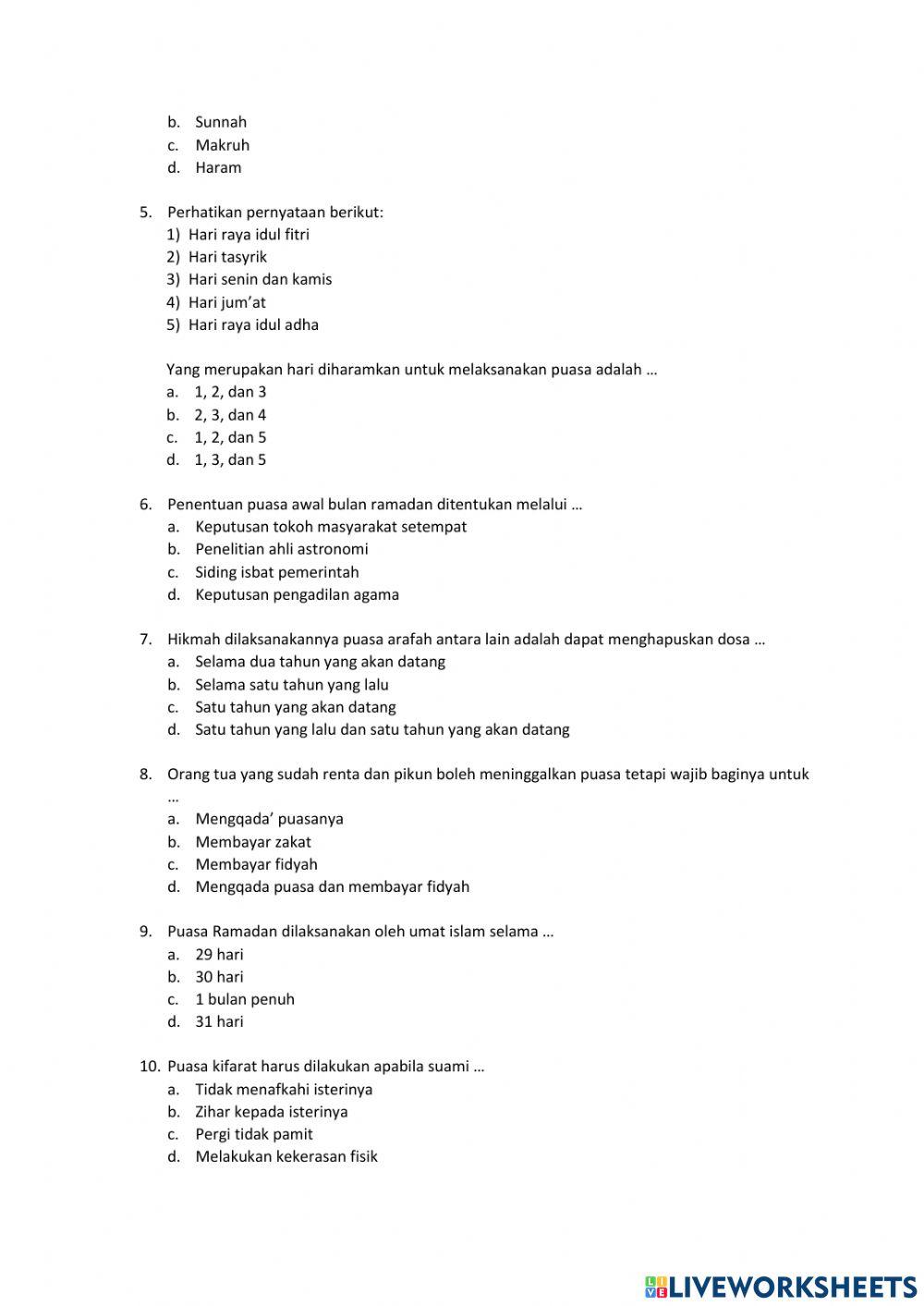 Ibadah Puasa Membentuk Pribadi yang Bertakwa