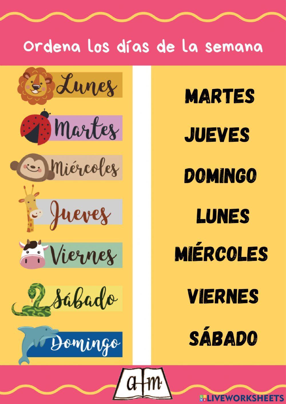 Los días de la semana