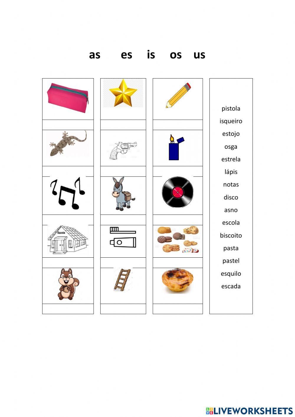 Português - sons as es is os us