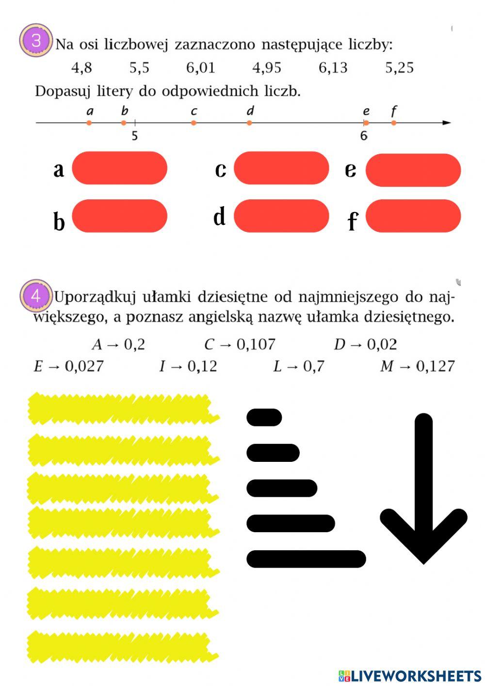 Porównywanie ulamków dziesiętnych