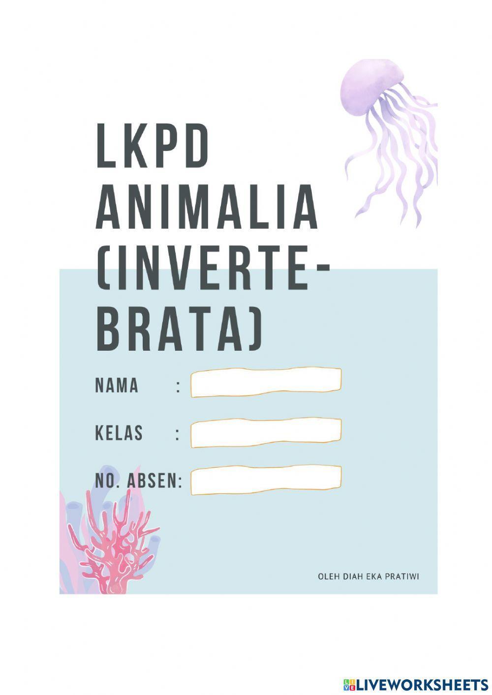 LKPD Animalia (Invertebrata) Kelas X