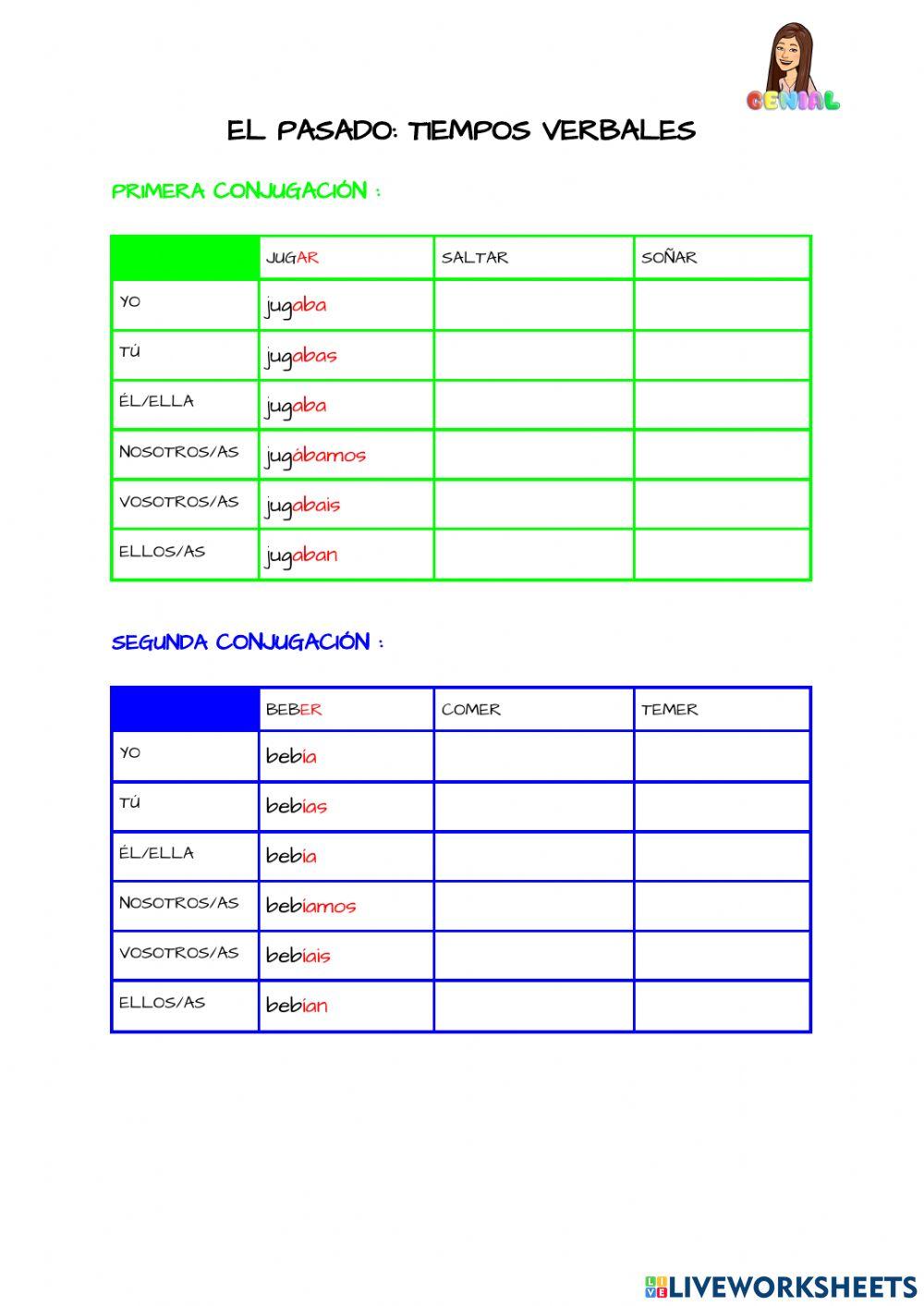 Tiempos verbales: pasado