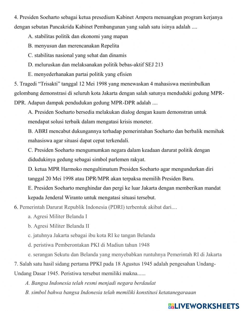 Try Out UM Sejarah Indonesia