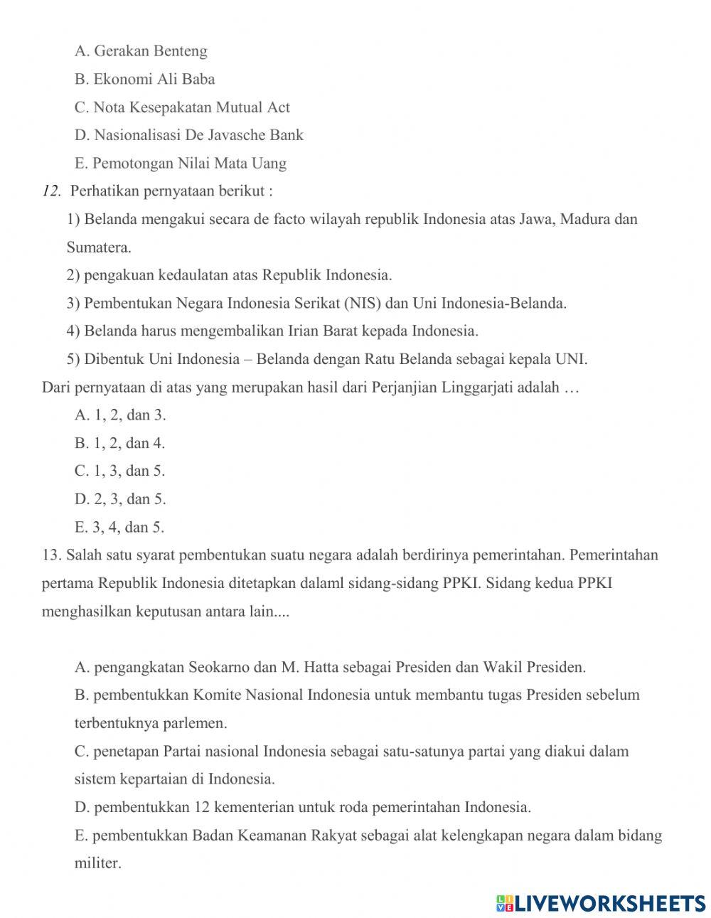 Try Out UM Sejarah Indonesia