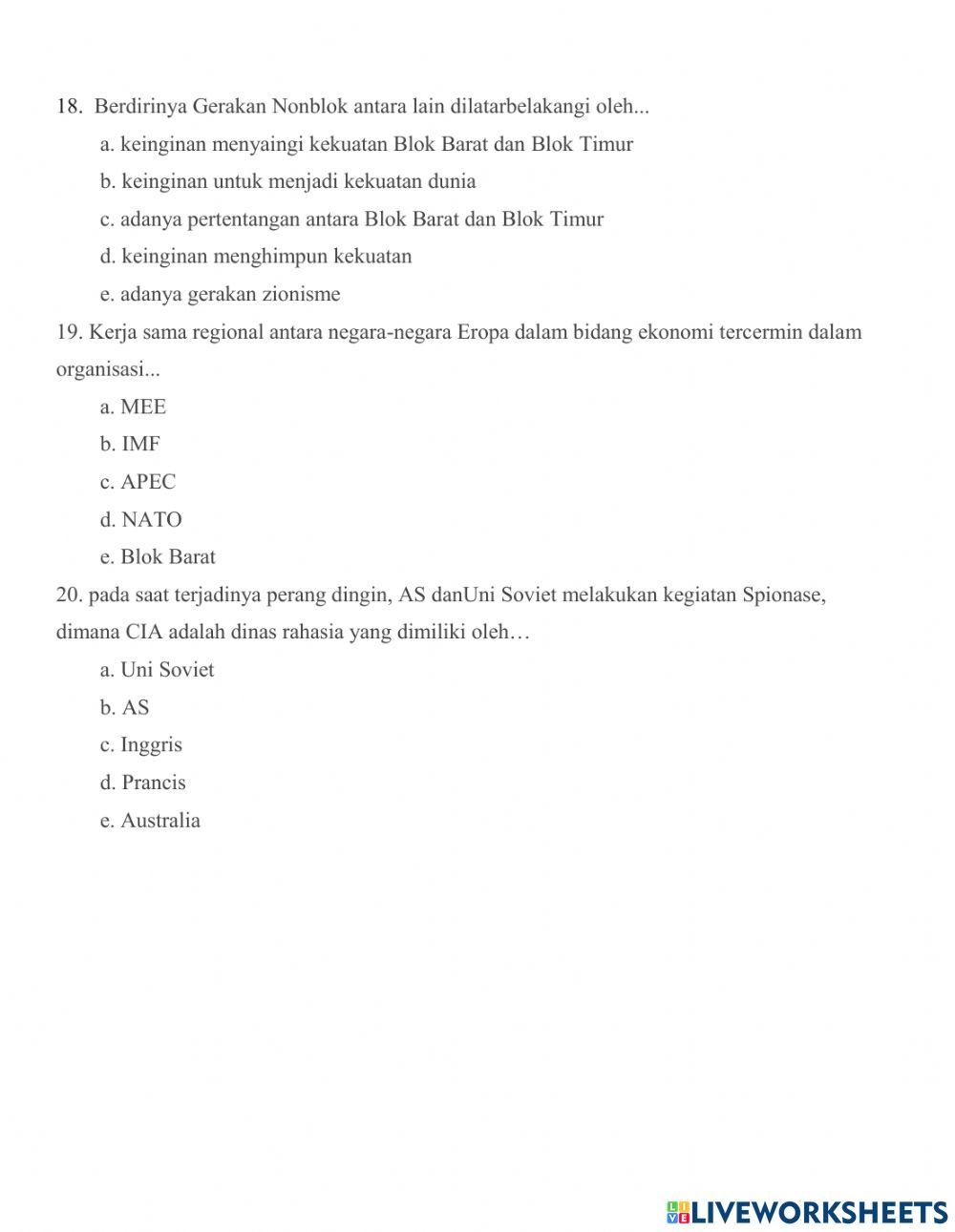 Try Out UM Sejarah Indonesia