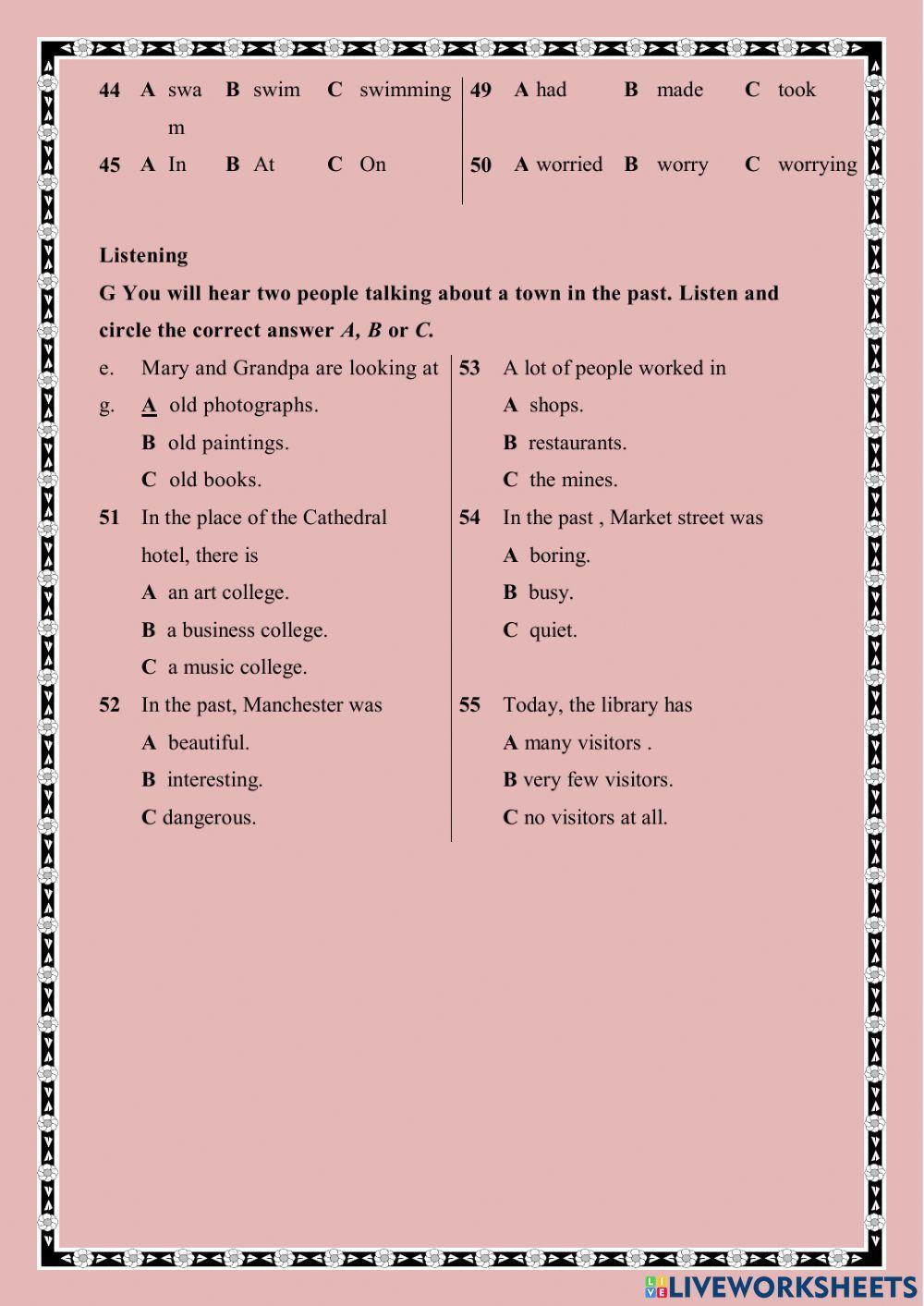 Spotlight 6, module 7. Test