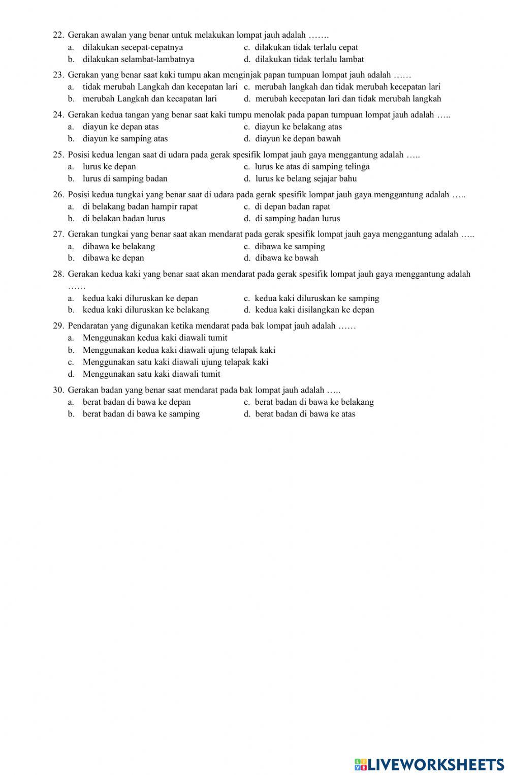 PTS PJOK Semester 2 Tk. 8