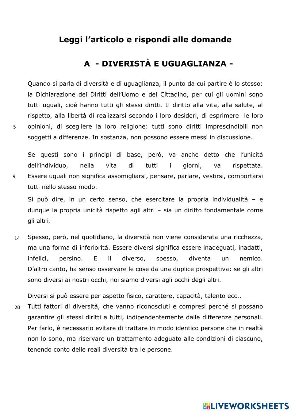 Diversità come ricchezza