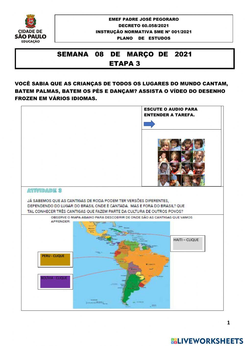 Semana 08 de março de 2021