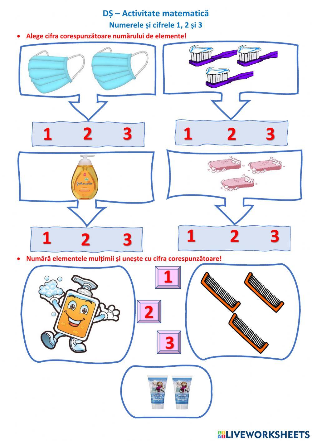 Numerele și cifrele 1-3