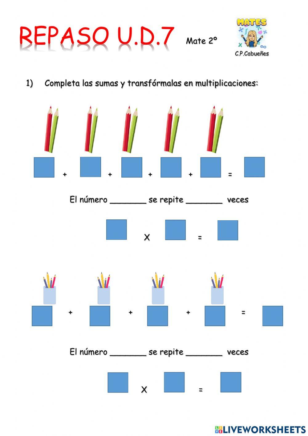 Repaso de matemáticas 2º