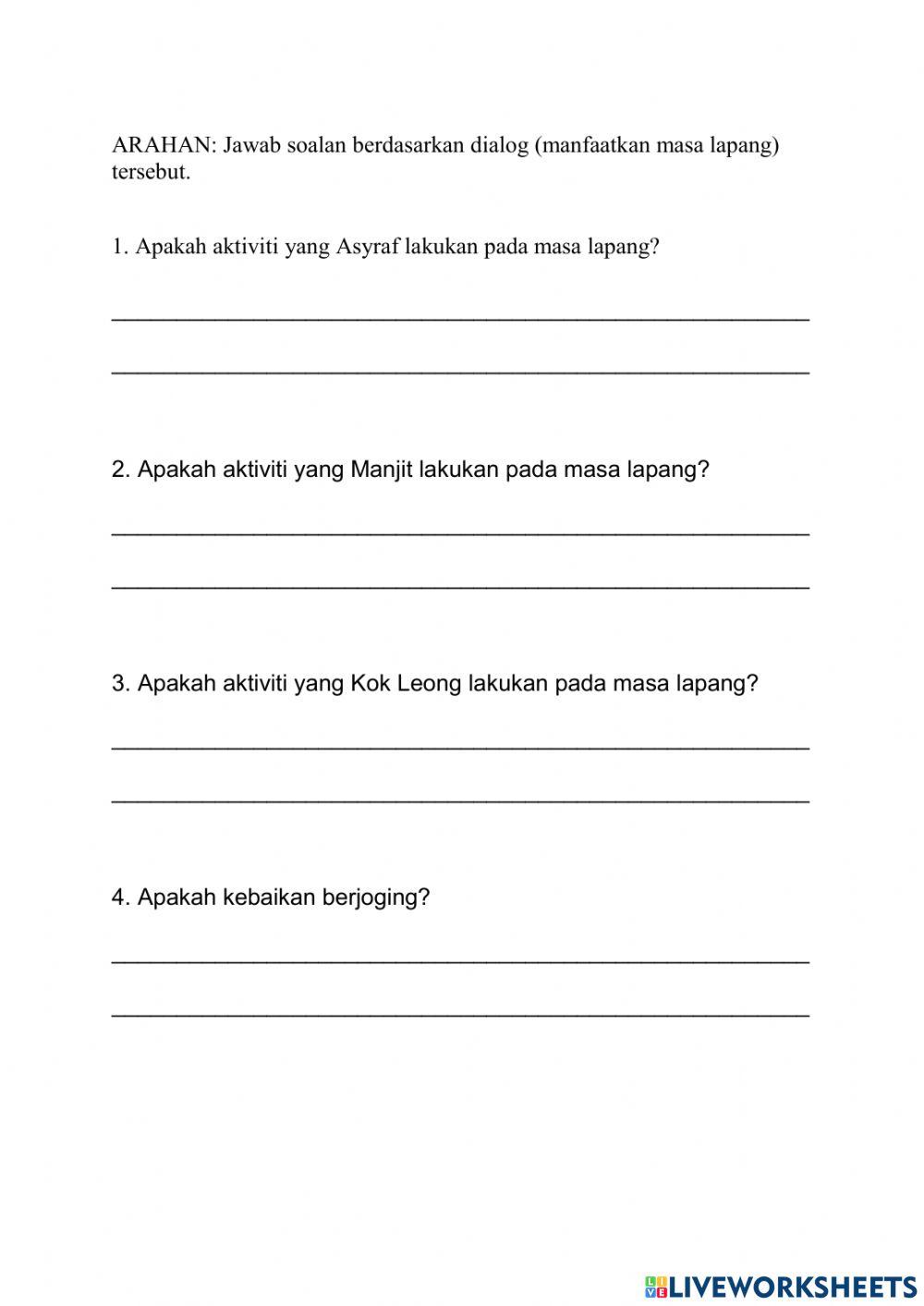 Manfaatkan masa lapang