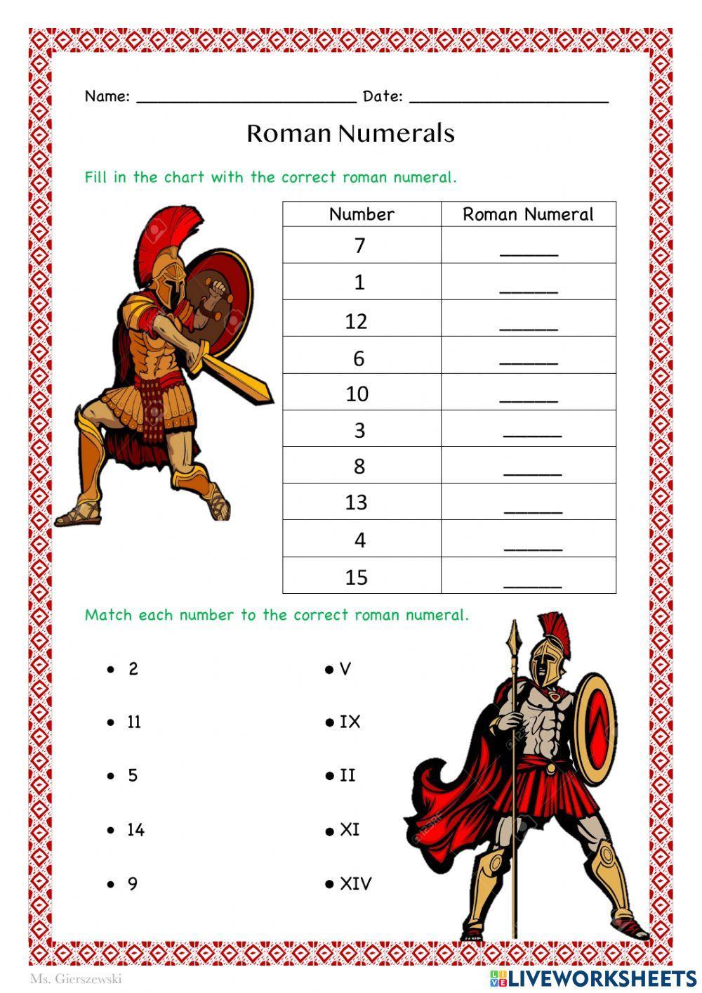 Roman Numerals Roman Numerals