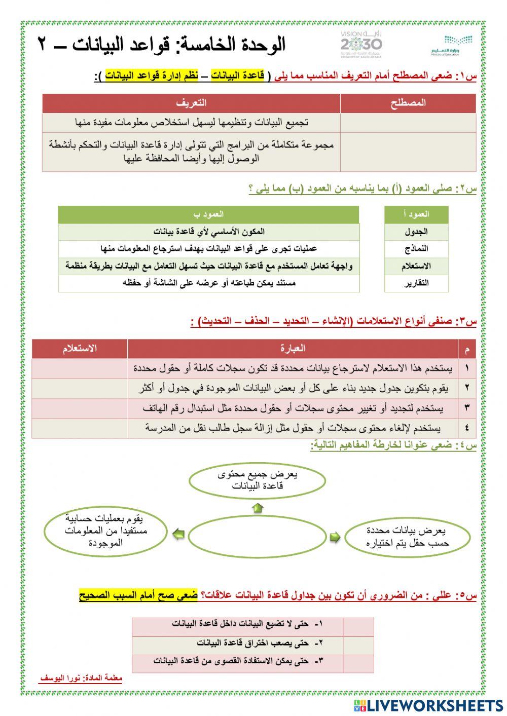 قواعد البيانات (2)